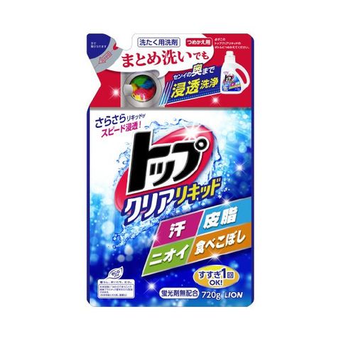 まとめ買いトップクリアリキッド つめかえ用 720g ×30セット 生活用品 インテリア 雑貨 日用雑貨 洗濯洗剤  【同梱不可】【代引不可】[▲][TP]