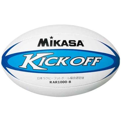 MIKASA（ミカサ）ラグビー ラグビーボール 認定球5号 ホワイト×ブルー RAR1000B スポーツ レジャー スポーツ用品 スポーツウェア  ラグビー用品 【同梱不可】【代引不可】[▲][TP]