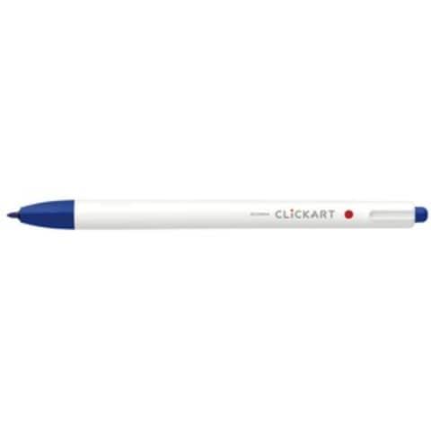 まとめ買い ゼブラ ノック式水性カラーペン クリッカート 青 0.6mm ×50