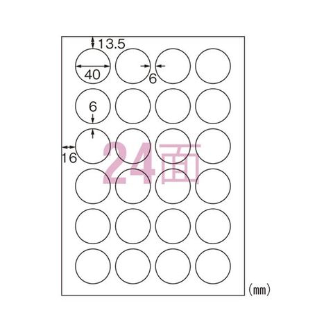 まとめ買い エーワン IJ超耐水ラベルシール マット紙 A4 24面 丸型 20