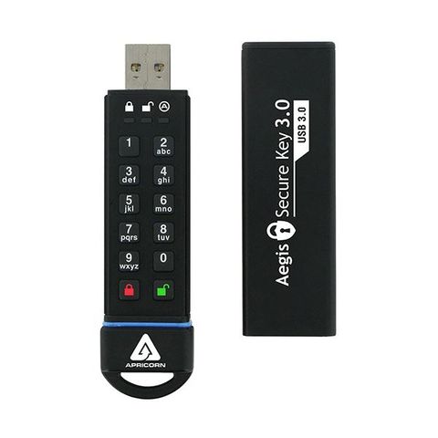 Apricorn AegisSecure Key 暗証番号対応USBメモリー 30GB ASK3-30GB 1個 AV デジモノ パソコン 周辺機器  USBメモリ SDカード メモリカード フラッシュ【同梱不可】【代引不可】[▲][TP]