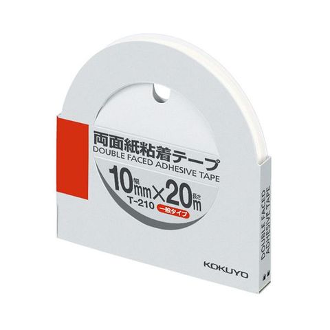 コクヨ 両面紙粘着テープ10mm×20m T-210 1セット（10巻） 生活用品