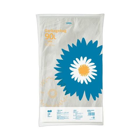 TANOSEE ゴミ袋 半透明 90L 1セット（300枚：20枚×15パック） ds-2293046-