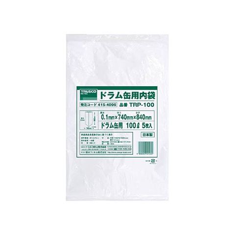 TRUSCO ドラム缶用 内袋 100LTRP-100 1パック（5枚） 生活用品 インテリア 雑貨 文具 オフィス用品 袋類 ビニール袋  【同梱不可】【代引不可】[▲][TP]