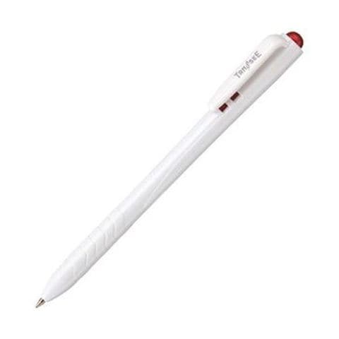 まとめ買いTANOSEE ノック式油性ボールペン0.7mm 赤（軸色：白）1