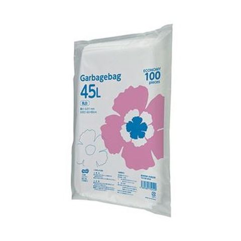 まとめ買いTANOSEE ゴミ袋エコノミー乳白半透明 45L 1パック（100枚） ×20セット 生活用品 インテリア 雑貨 文具 オフィス用品 袋類  ビニール袋 【同梱不可】【代引不可】[▲][TP]