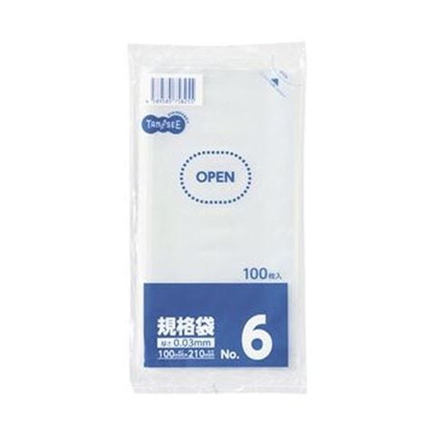 まとめ買いTANOSEE 規格袋 6号0.03×100×210mm 1セット（1000枚：100枚