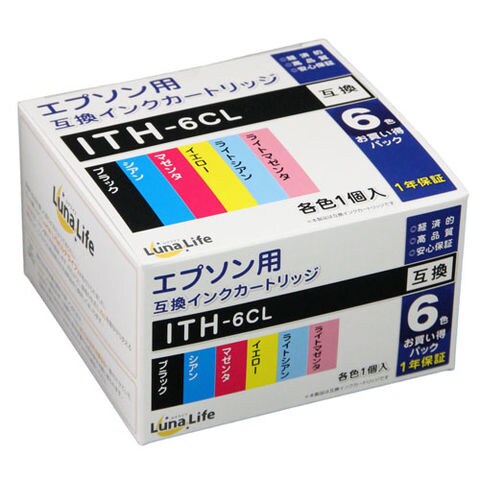 ワールドビジネスサプライ Luna Life エプソン用 ITH-6CL 互換インク