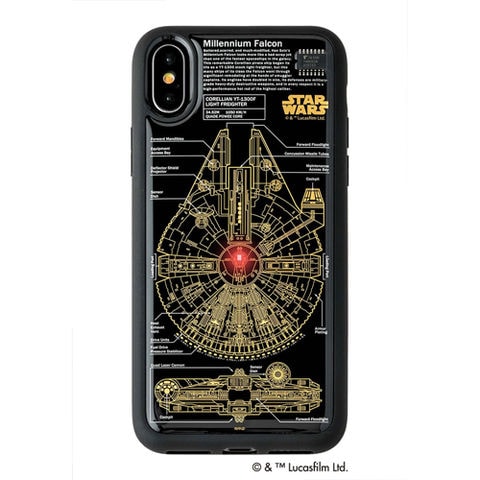 STAR WARS スター・ウォーズ グッズコレクション FLASH M-FALCON 基板アート iPhone Xケース　黒 F10B タブレット  携帯電話 iPhone iPhoneXケース【同梱不可】[▲][AS] 【同梱不可】