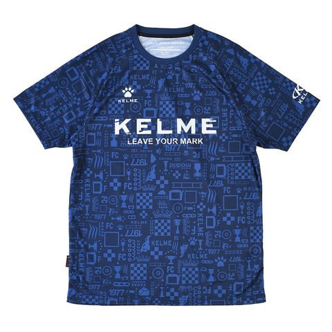 KELME/ケルメ】プラクティスシャツ 半袖 ネイビー Lサイズ サッカー