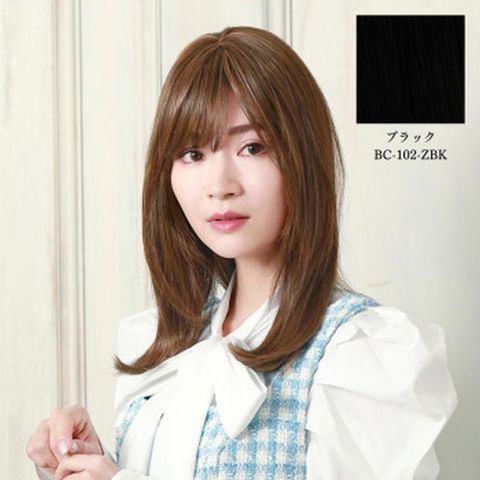 プリシラ BEAUTE 総手植えカバーピース ストレートロングカバー 人毛ミックス ブラック BC-102-ZBK 【同梱不可】[▲][AB]