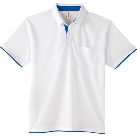 【トムス】４．４オンスＡＹＢドライレイヤードボタポロシャツ 732 ホワイト×ロイヤルブルー 3L ポロシャツ  /00315-3L【同梱不可】[▲][ZX] 【同梱不可】