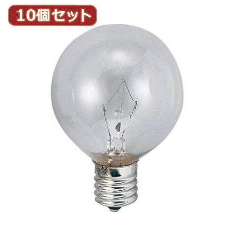 YAZAWA 10個セット ベビーボール球5WクリアE17 G501705CX10 【同梱不可