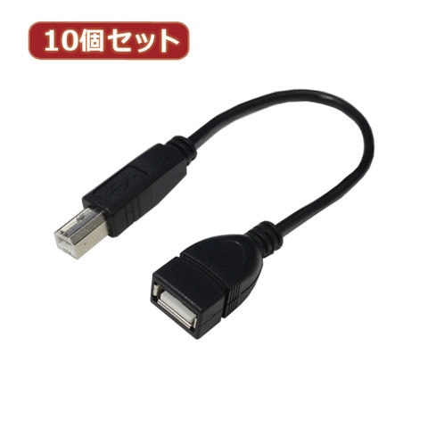 変換名人 10個セット 変換プラグ USB B(メス)→microUSB(オス) USBBB