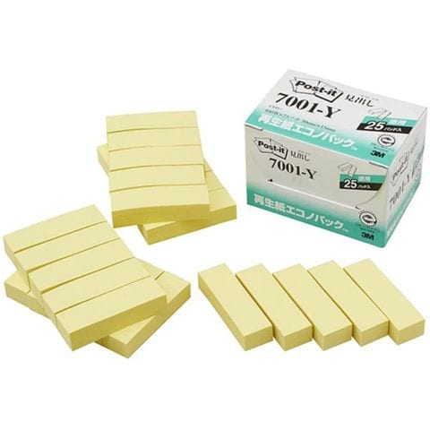 【5個セット】 3M Post-it ポストイット 再生紙エコノパック 見出し 3M-7001-YX5 事務用品 【同梱不可】[▲][AS]  【同梱不可】