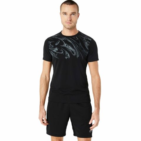 【アシックス/asics】ドライプリント 半袖 Tシャツ ブラック Lサイズ (2101A226 001) トレーニング サッカー ウェア  /2101A226【同梱不可】[▲][ZX] 【同梱不可】