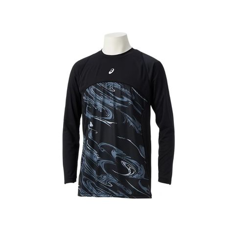 asics/アシックス】GRPHICUNDERSHIRTMFLS ブラック Mサイズ