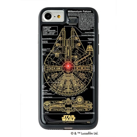 STAR WARS スター・ウォーズ グッズコレクション FLASH M-FALCON 基板アート iPhone 7/8ケース 黒 F7/8B  タブレット 携帯電話 iPhone iPhone8ケース【同梱不可】[▲][AS] 【同梱不可】