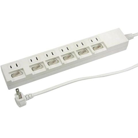 YAZAWA 10個セット個別スイッチ付節電タップ Y02662WHX10 家電 生活家電 OAタップ【同梱不可】[▲][AS] 【同梱不可】