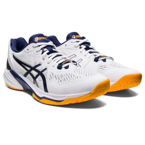 【アシックス/asics】SKY ELITE FF 2 スカイエリート ホワイト×ネイビー 28.5cm (1051A064 103) バレーボール  シューズ メンズ レディース 【同梱不可】[▲][ZX] 【同梱不可】