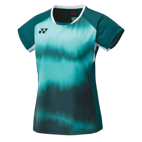 【ヨネックス / YONEX】ウィメンズゲームシャツ ティールグリーン Oサイズ ウェア レディーステニス バドミントン 【同梱不可】[▲][ZX]  【同梱不可】