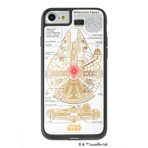 STAR WARS スター・ウォーズ グッズコレクション FLASH M-FALCON 基板アート iPhone 7/8ケース 白 F7/8W  タブレット 携帯電話 iPhone iPhone8ケース【同梱不可】[▲][AS] 【同梱不可】