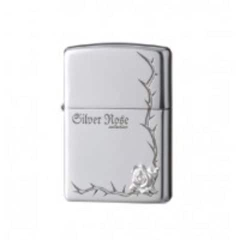 ZIPPO(ジッポー)　ライター　ローズ　純銀メタルコーナー　63250198 喫煙具【同梱不可】[▲][AB]