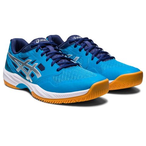 【アシックス/asics】GEL-COURT HUNTER 3 ブルー ISLAND BLUE/PURE SILVER 25.5cm  (1071A088 401) 室内 バドミントン シューズ メンズ /1071A088【同梱不可】[▲][ZX] 【同梱不可】