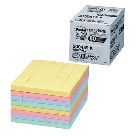 3M Post-it ポストイット 強粘着ふせん パステルカラー 業務用 4色 3M