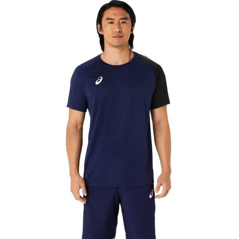 【アシックス/asics】ドライ 半袖 Tシャツ ネイビー 4XLサイズ (2031D931 400) トレーニング メンズ ウェア  /2031D931【同梱不可】[▲][ZX] 【同梱不可】