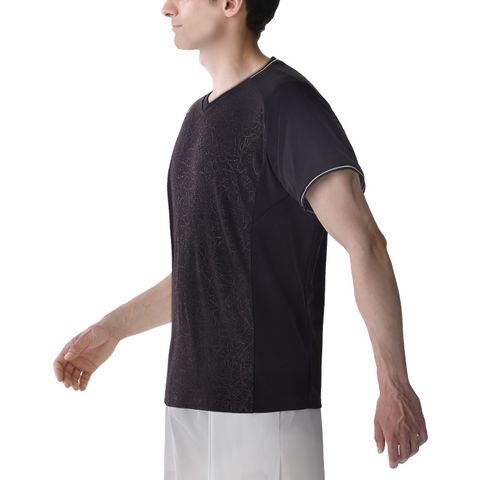 【YONEX/ヨネックス】半袖 メンズゲームシャツ フィットスタイル ブラック SS ウェア トップス 10518  /10518【同梱不可】[▲][ZX] 【同梱不可】
