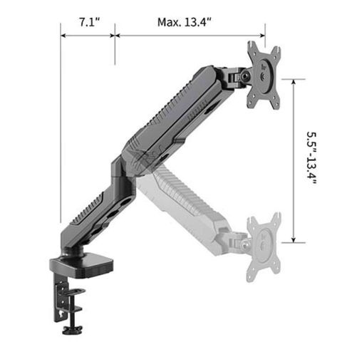 Lumen ルーメン ガススプリング式液晶ディスプレイアーム MA-GS105BK 【同梱不可】[▲][AS] 【同梱不可】