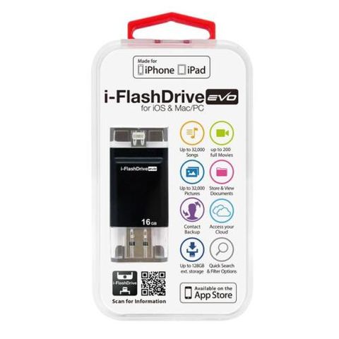 Photofast i-FlashDrive EVO for iOS&Mac/PC Apple社認定 LightningUSBメモリー 16GB  IFDEVO16GB タブレット 携帯電話 iPhone【同梱不可】[▲][AS] 【同梱不可】