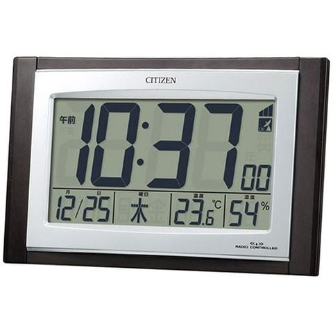 さんてる 日本製 シンプル掛け時計(木漏れ日) ブラウン DQL695-BR 【同