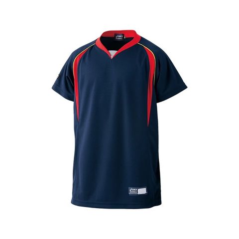 asics/アシックス】Jr.PRACTICESHIRT ネイビーxレッド 130cm ジュニア