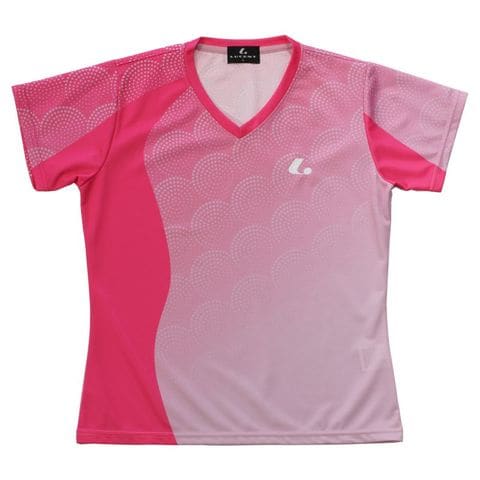 【ルーセント / LUCENT】Ladies ゲームシャツ（襟なし） ピンク M テニス ソフトテニス ウェア レディース  /XLH2491【同梱不可】[▲][ZX] 【同梱不可】