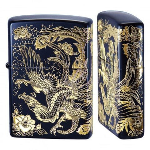 ZIPPO 二面鳳凰 黒金 【同梱不可】[△][AB]: ホビナビ ANA Mall店｜ANA