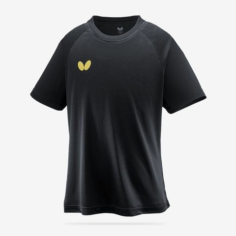 【BUTTERFLY/バタフライ】Lサイズ ウィンロゴ・Tシャツ 2 ブラック×ゴールド(956) 卓球 ウェア ユニセックス 46420  【同梱不可】[▲][ZX]