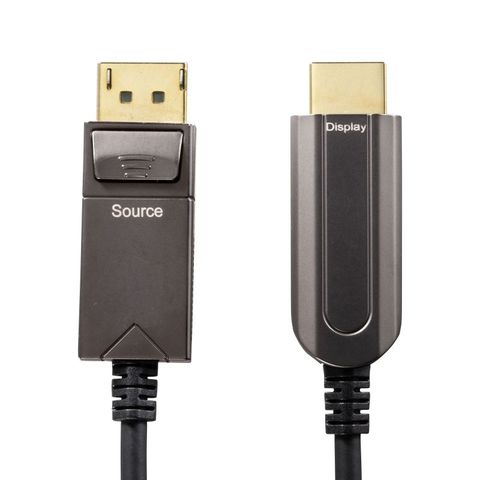 【サンワサプライ】DisplayPort-HDMI変換光ファイバーケーブル 30m FullHD1080p 金コネクタ 【同梱不可】[▲][SW]