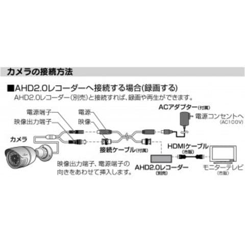 dショッピング |コロナ電業 Telstar AHD200万画素 屋外用防犯カメラ TR