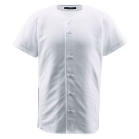 デサント（DESCENTE） ジュニアフルオープンシャツ （野球） JDB1010 Sホワイト 130【同梱不可】【代引不可】[▲][TP]
