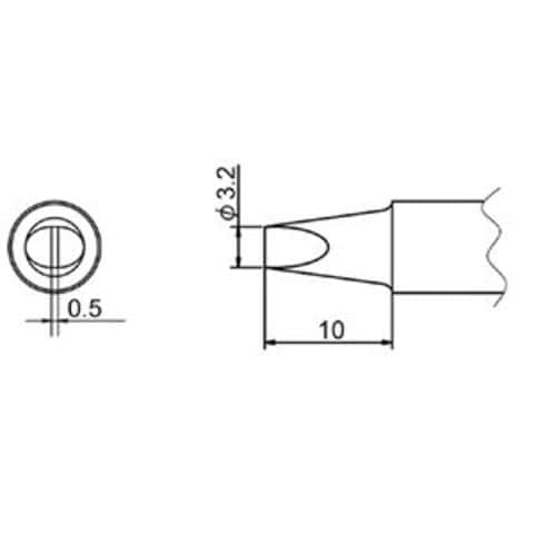 白光 T20-D32 FX-838用こて先 3.2D型【同梱不可】【代引不可】[▲][TP]