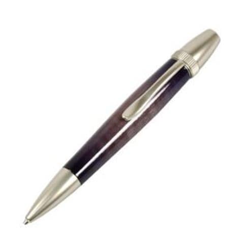 キャンディカラー ボールペン/文房具 【Purple カーリーメイプル】 パーカータイプ 芯：0.7mm 日本製 文具 『Air Brush Wood  Pen』【同梱不可】【代引不可】[▲][TP]