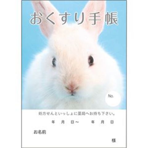 まとめ買い 業務用 どうぶつ見つけた！おくすり手帳 16ページ うさぎ 1パック（100冊） 【×5セット】  生活雑貨【同梱不可】【代引不可】[▲][TP]