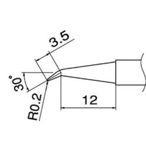 白光 T12-J02 こて先／0.2J型【同梱不可】【代引不可】[▲][TP]