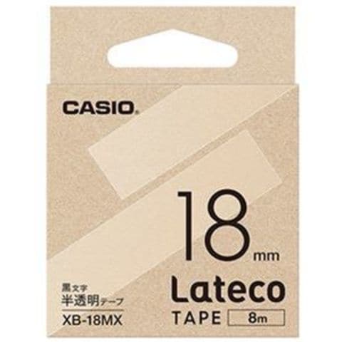 業務用30セット) カシオ CASIO 強粘着テープ XR-18GX 透明に黒文字 18mm-