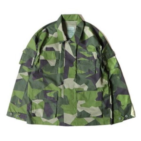 スウェーデン軍BDU（Battle Dress Uniform） M90グリーンカモ ジャケット 復刻 S ホビー  サバイバルゲーム【同梱不可】【代引不可】[▲][TP]
