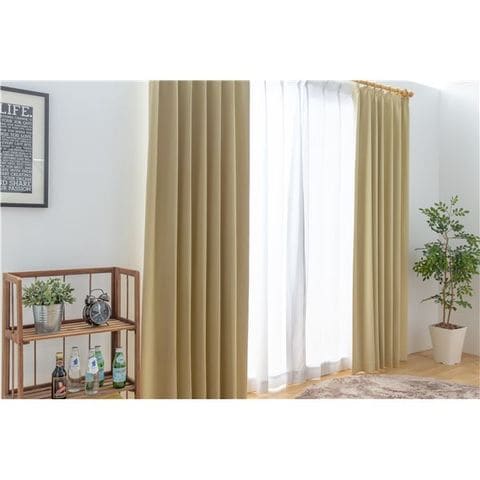 カーテン、ドレープカーテン、幅150×長さ230cm、ベージュ系、日本製、 カーテン、ドレープカーテン、幅150×長さ230cm、ベージュ系、日本製、