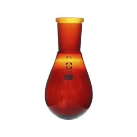 共通摺合なす形フラスコ 茶褐色 100mL 【005270-29100】 研究 実験用品【同梱不可】【代引不可】[▲][TP]