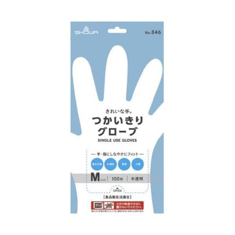 まとめ買い ショーワグローブ きれいな手つかいきりグローブ M 半透明